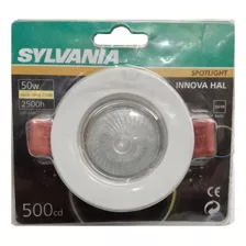 Spot Para Embutir Blanco + Lamp. Dicroica Y Zocalo Gu10 50w 