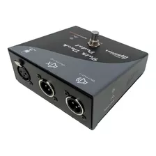 Pedal Talkback Chave Sem Trava E Conexões Xlr Cabos Aquarius Cor Preto