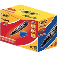 Marcador Permanente Recarregável Bic Marking - 12 Unidades