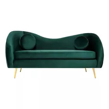 Sofá Salas Modernas Minimalistas Sillones Retro Lounge Color Verde