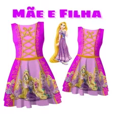 Kit Vestido Boneca Tal Mãe Tal Filha Rapunzel