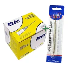 Kit Agulha 30g Anvisa Milium Caixa 100un E Extrator Cravos