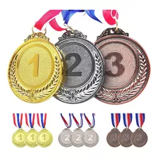 9 Pzs Medallas Deportivas De Oro/plata/bronce Para Ganadores