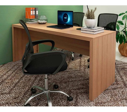 Mesa De Escritório Me4185 180cm Amêndoa - Tecno Mobili Amêndoa