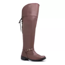 Bota Feminina Montaria Country Over Couro Inverno (11503) 