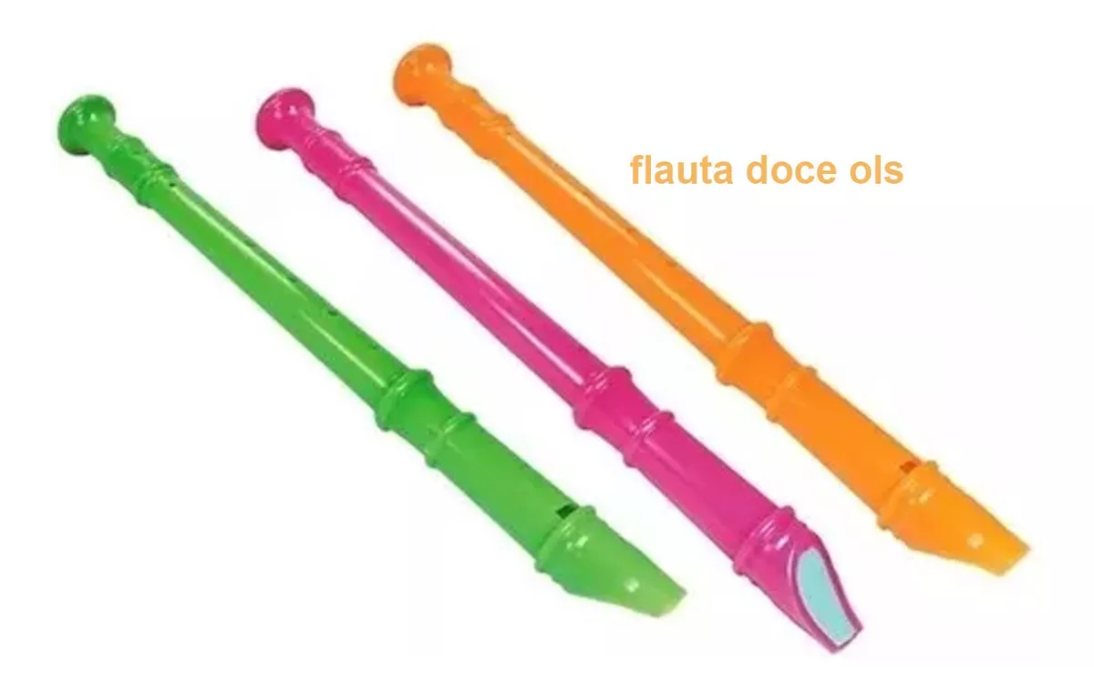 Kit 50 Flauta Doce Musical Brinquedo Barato Promoção Atacado