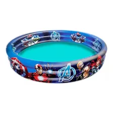 Piscina Inflável Redondo Etitoys Avengers Vingadores 130l Multicolor Sacola