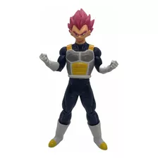 Muñeco Figura Dragon Ball Z Vegeta Super Saiyan Dios Lo +!