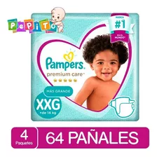 Pañales Pampers Premium Care Tallas M G Xg Xxg X4paquetes Tamaño Extra Extra Grande (xxg) 64 Unidades