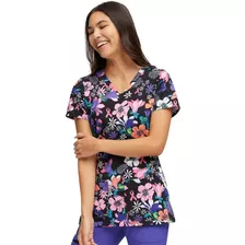 Top Heartsoul Estampado Uniforme Clínico Morado Nutricion