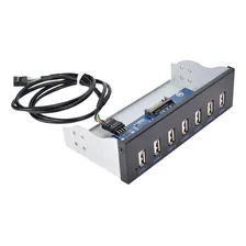 Usb 2.0 Hub 5.25 Pulgadas Panel De Metal Frontal Interno 5.2