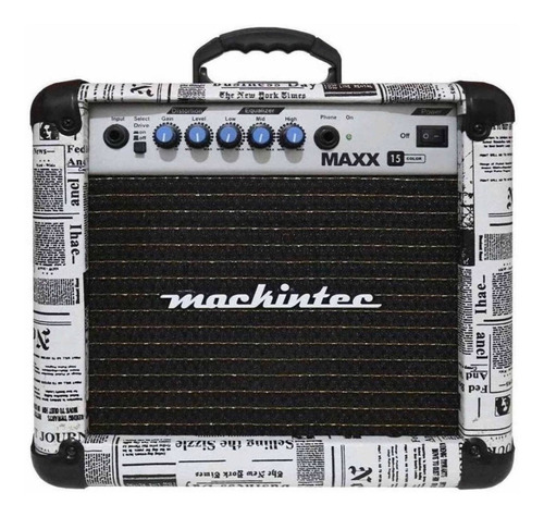 Amplificador Mackintec Maxx 15 Para Guitarra De 15w Cor Jornal 110v/220v