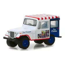 Miniatura Jeep Dj-5 1975 Ice Cream Truck 1:64 Greenlight Cor Outro