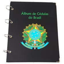 Fichário P/ Álbum De Luxo Coleção Cédulas Antiga Do Brasil G