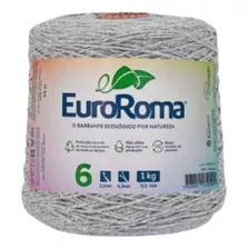 Barbante Euroroma 1 Kg 1016m Nº6 Tricô Crochê Cores Full Cor Cinza 270