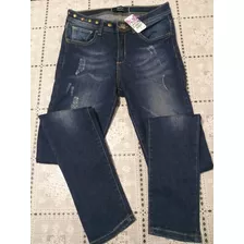 Jean Zhoue Con Tachas Y Roturas Chupin Elastizado T:24 Envio