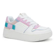 Zapatilla Ocean Pacific De Dama Agaly-m23 White/pink/blue