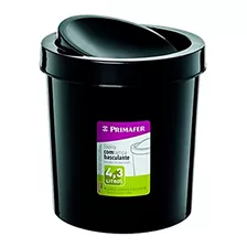 Cesto De Lixo Preto Com Tampa Basculante 4,3l - Lixeira