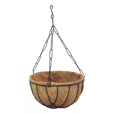 Canasta Colgante Balón Para Plantas +nido De Coco 32cm Diam