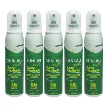 Repelente Spray Sunlau Max Contra Mosquitos Com 5 Unid 100ml