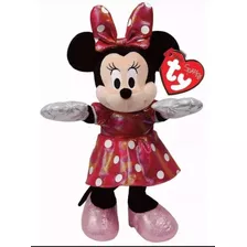 Ty Beanie Babies - Pelúcia Minnie Vermelho 20 Cm - Original