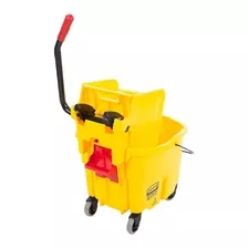 Cubeta Rubbermaid Wavebrake Amarillo 33 L Prensa Lateral