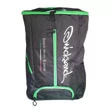 Mochila Esportiva Beach Tennis Quicksand Preta/ Verde 2022