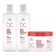 Trio Schwarzkopf Bc Peptide Repair Rescue Salon (3 Produtos)