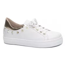 Tênis Feminino Casual Spikes Branco