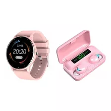 Reloj Inteligente Smart Watch Zl02 + F9 Audífono Base Carga