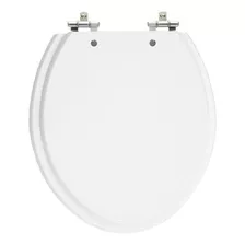 Assento Poliéster Oval Branco Tampa Para Vaso Universal