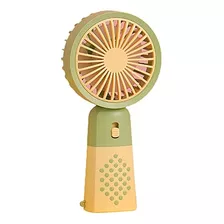 Mini Ventilador Mini Fan Portátil Recargable Luz Usb 5589 Cantidad De Aspas 3 Estructura Verde Musgo Aspas Blanco Diámetro 8 Material De Las Aspas Plástico 4v