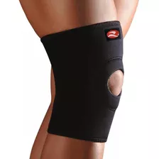 Joelheira Com Orifício E Reforço Em Neoprene Realtex Cor Preto Tamanho P