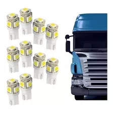 Kit 10 Lâmpadas Led T10 Pingo 24v 5 Smd Led Caminhão Atacado