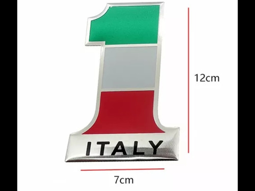 Insignia De Metal Con Emblema De La Bandera De Italia  Foto 2