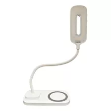 Luminaria De Mesa Led Carregador Induçao Celular Cor Da Cúpula Branco Cor Da Estrutura Branco