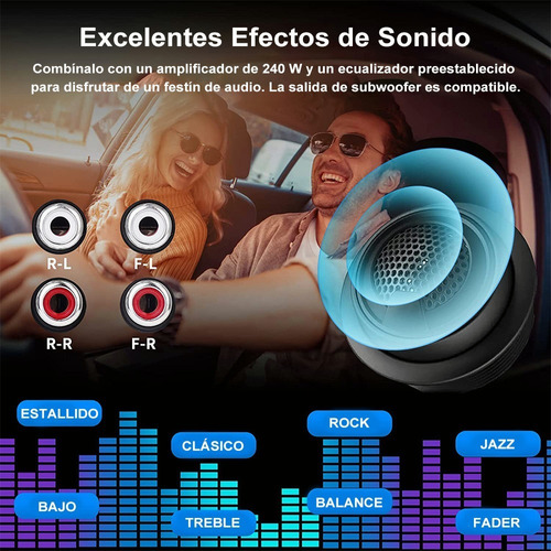 Auto Estereo Coche Reproductor Mp3 Radio Con Bt Aux Tf 2usb Foto 4