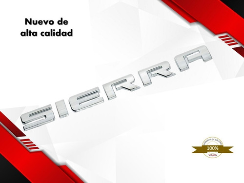 Emblema Lateral Cromado Gmc Sierra 2007-2015 Lado Izquierdo Foto 5