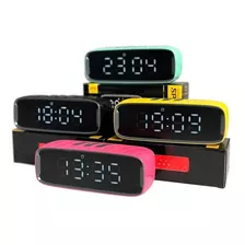 Parlante Con Reloj Despertador Recargable Bluetooth Fm