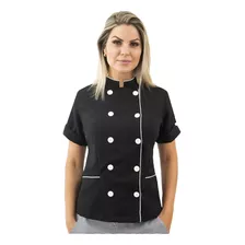 Dolmã Chef Cozinha Feminina Manga Curta Compre Parcelado