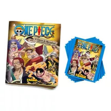 Kit One Piece Álbum Capa Cartão + 25 Figurinhas (5 Env)