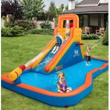 Mega Piscina Con Tobogan Inflable 4 En 1