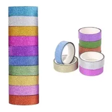 Fita Washi Tape Brilhosa C/10und.