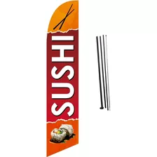 Bandera Publicitaria Sushi 4.2mts # 24 Con Mástil