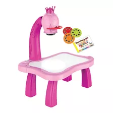 Mesa De Desenho Infantil Mesa Projetor Pintar Divertida Rosa