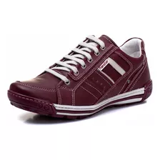 Tenis Sapatenis Casual Em Couro Legitimo Ranster Confortavel