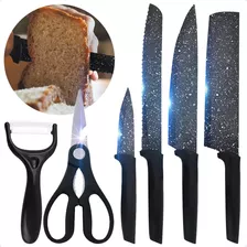 Kit Conjunto Jogo De Facas Para Churrasco Cozinha 6 Peças