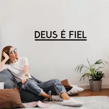 Adesivo Salmo Deus É Fiel Decoração Cabeceira Quarto Sala