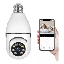 Camera Ip Inteligente Lampada Panoramica Noturna Wifi Espiã
