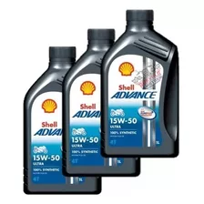 Aceite Shell Advance Ultra 100% Sintético 15w50 X3 Benelli
